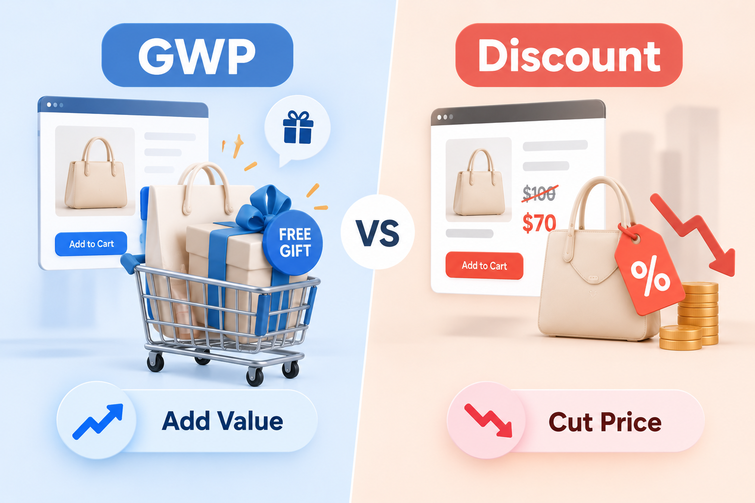 Gift with purchase vs discount
