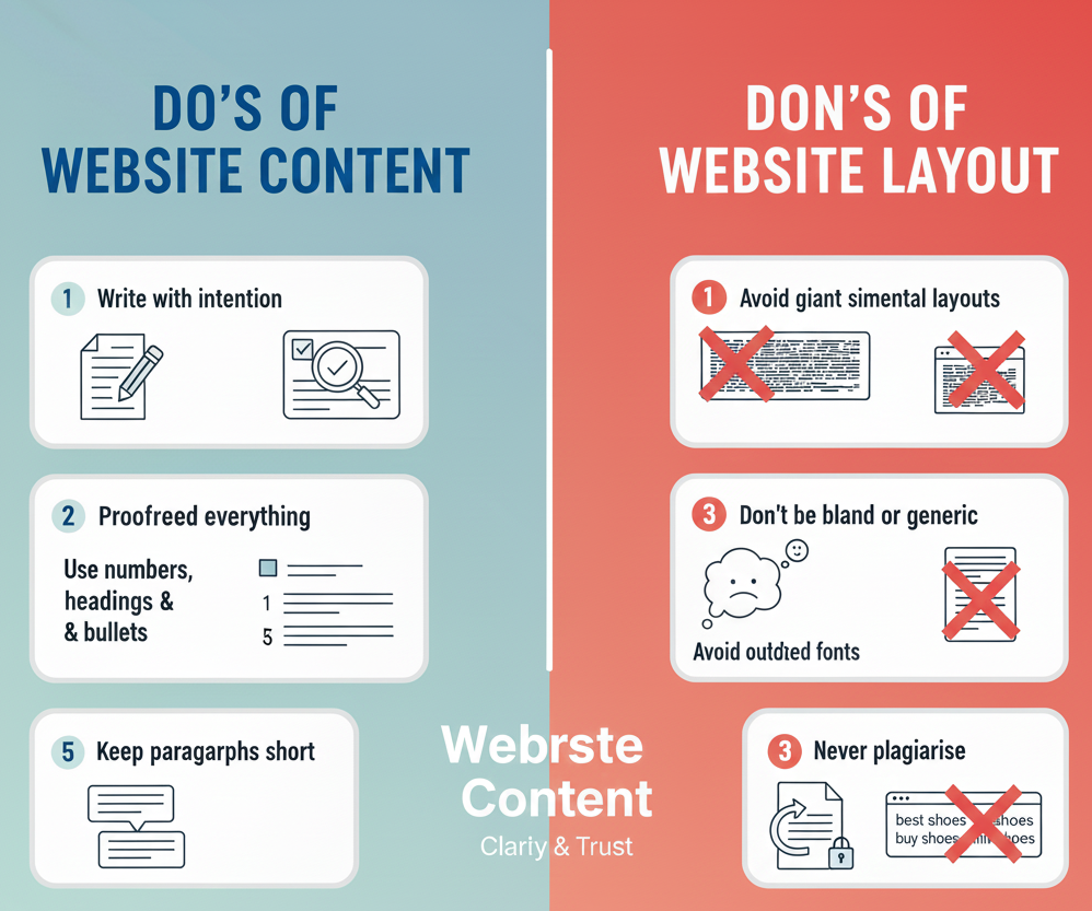 website dos and donts