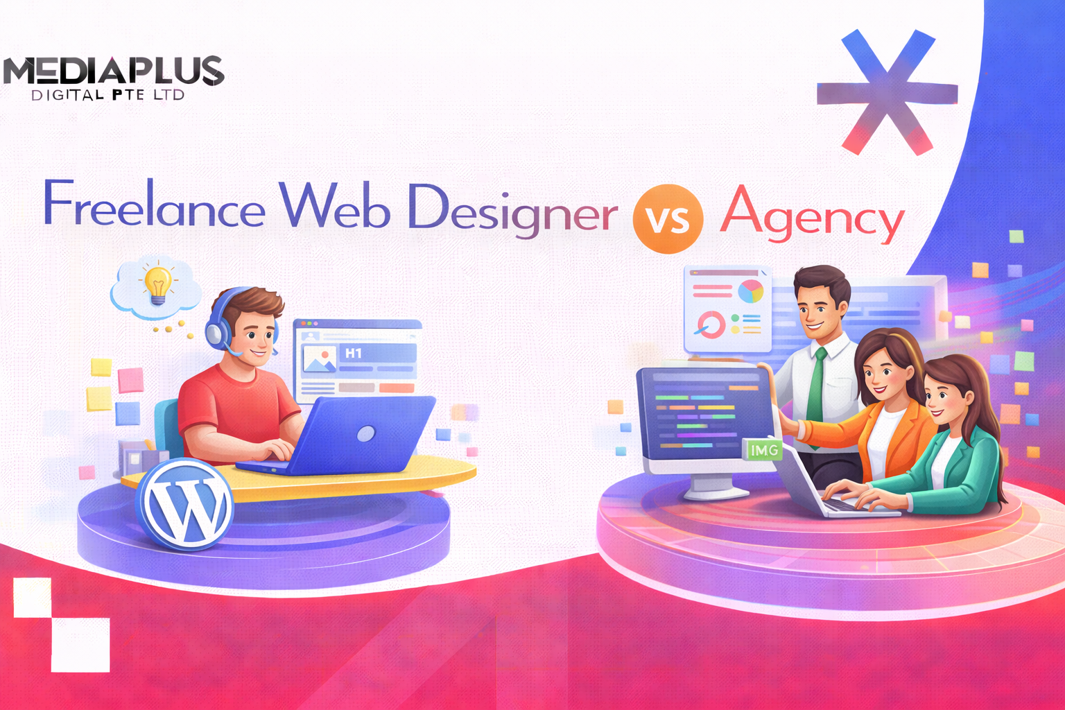 freelancer web designer vs agency