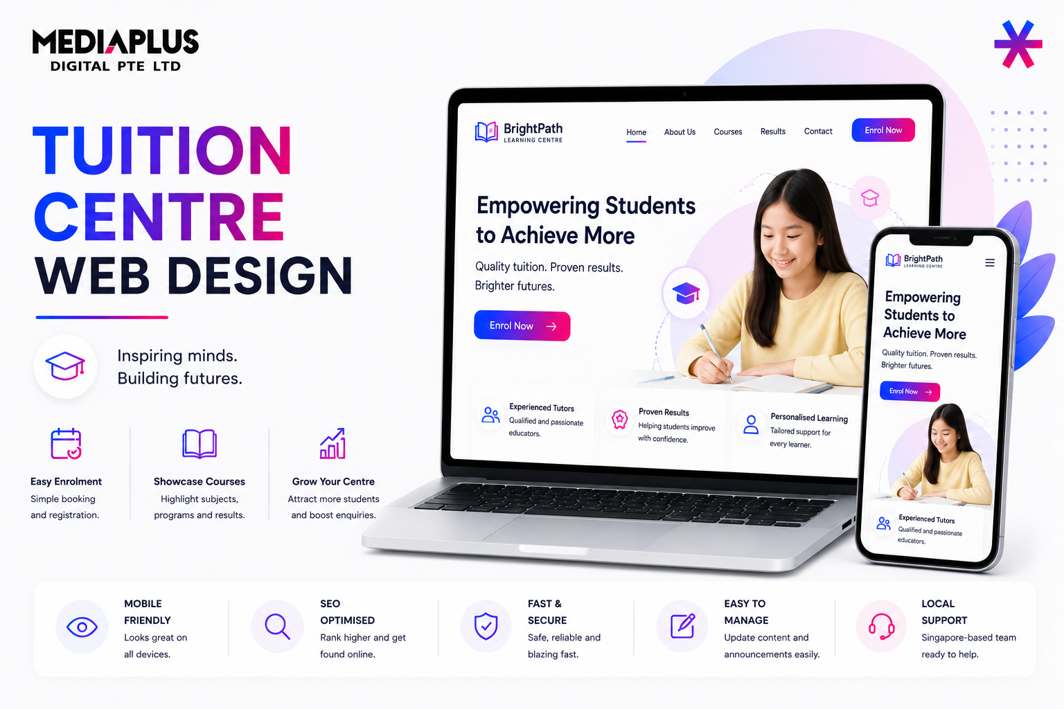 Web design for tuition centre