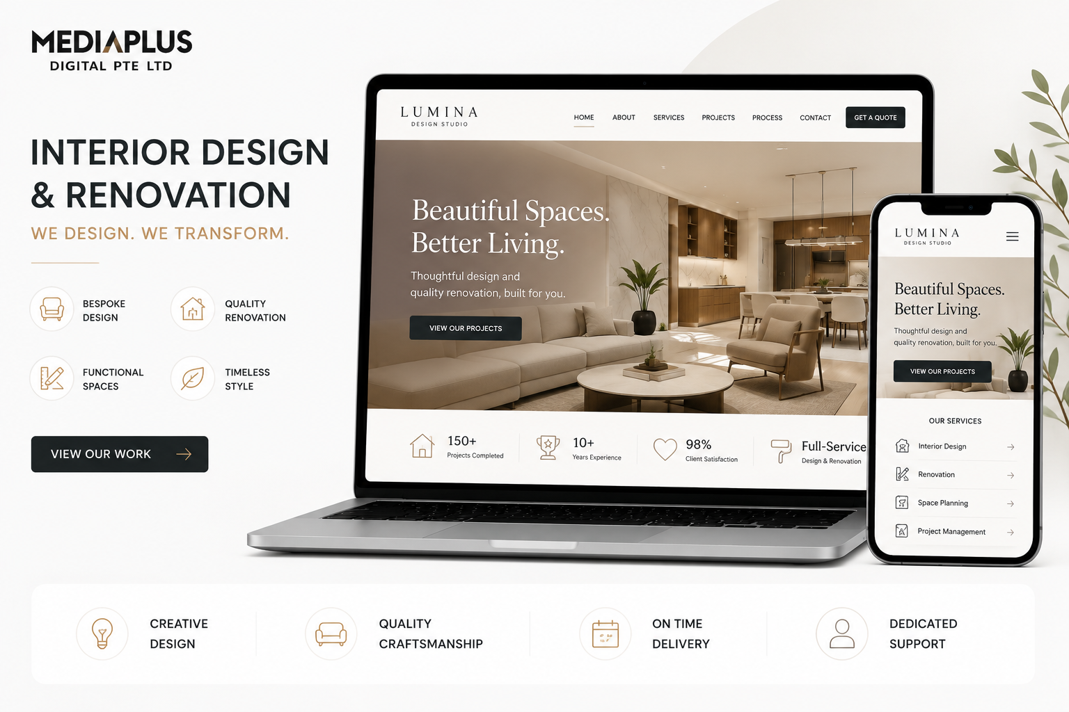 Interior Design & Renovation Firm Website Design in Singapore